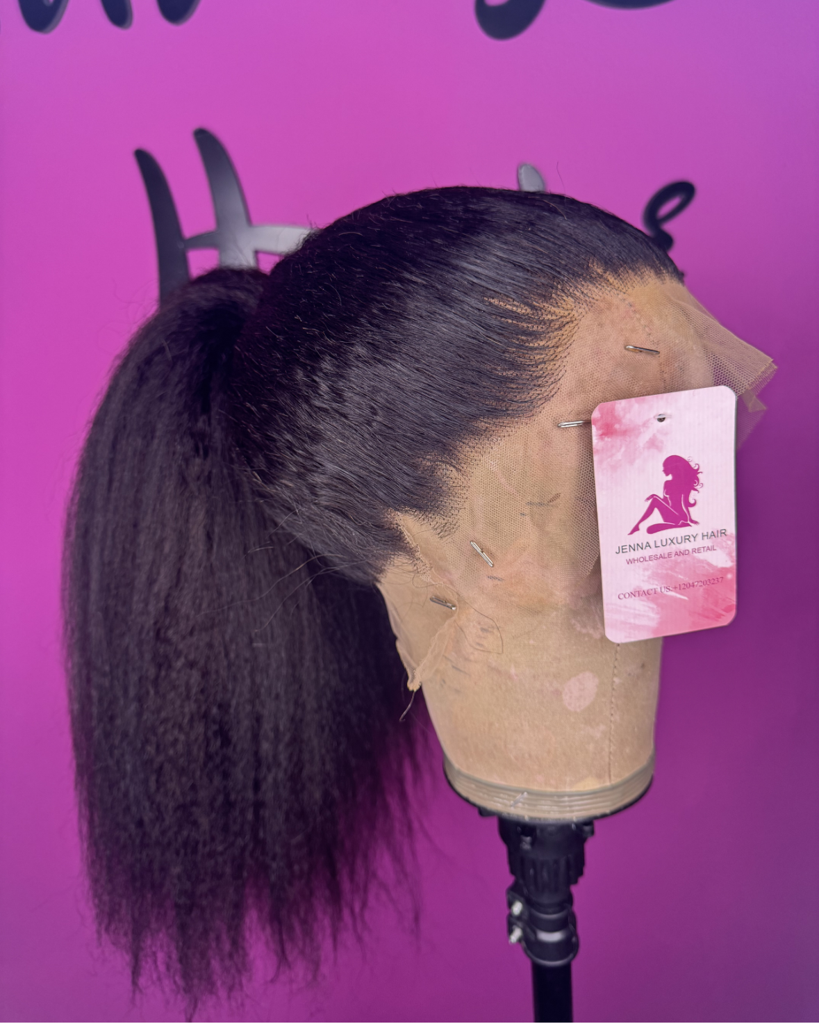 26' Kinky Straight Wig (360 lace frontal)