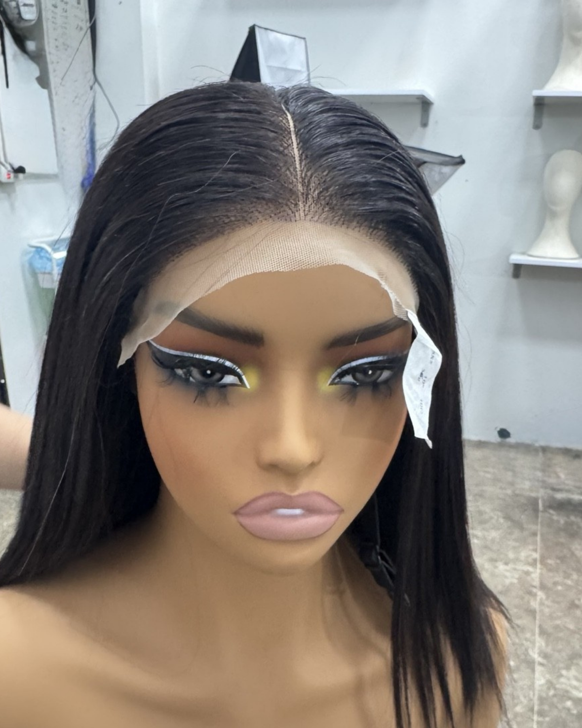 14ā Natural Black Bob Wig (5x5 Closure)