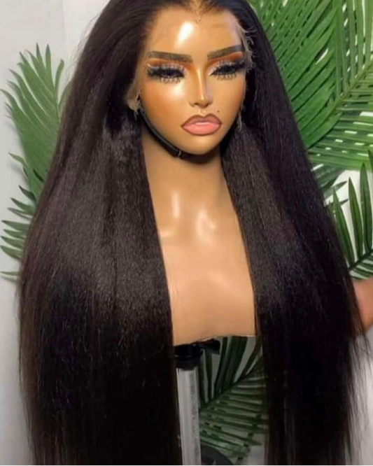26' Kinky Straight Wig (360 lace frontal)