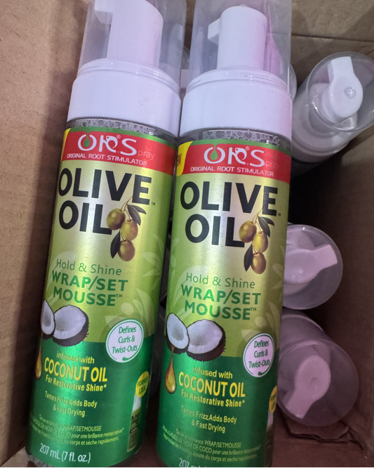 ORS Olive Oil Hold & Shine Wrap/Set Mousse