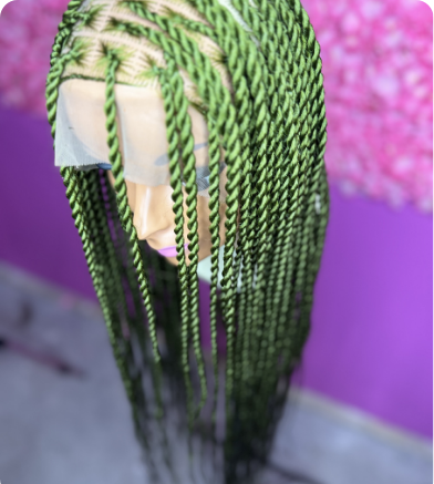 Green Shanti Braided Wig